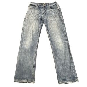 7 For All Mankind Straight Leg Jeans Womens 29x29 Medium Wash Blue Denim